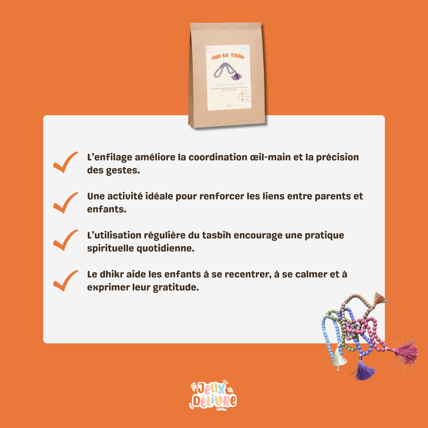 Kit Tasbih à faire soi-même en Silicone Pastel