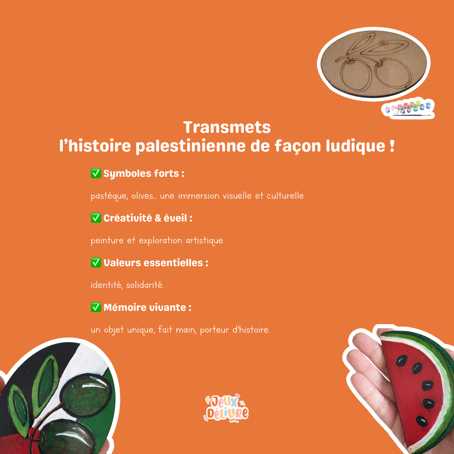 Jeu éducatif sur la Palestine Activité créative et culturelle pour enfants