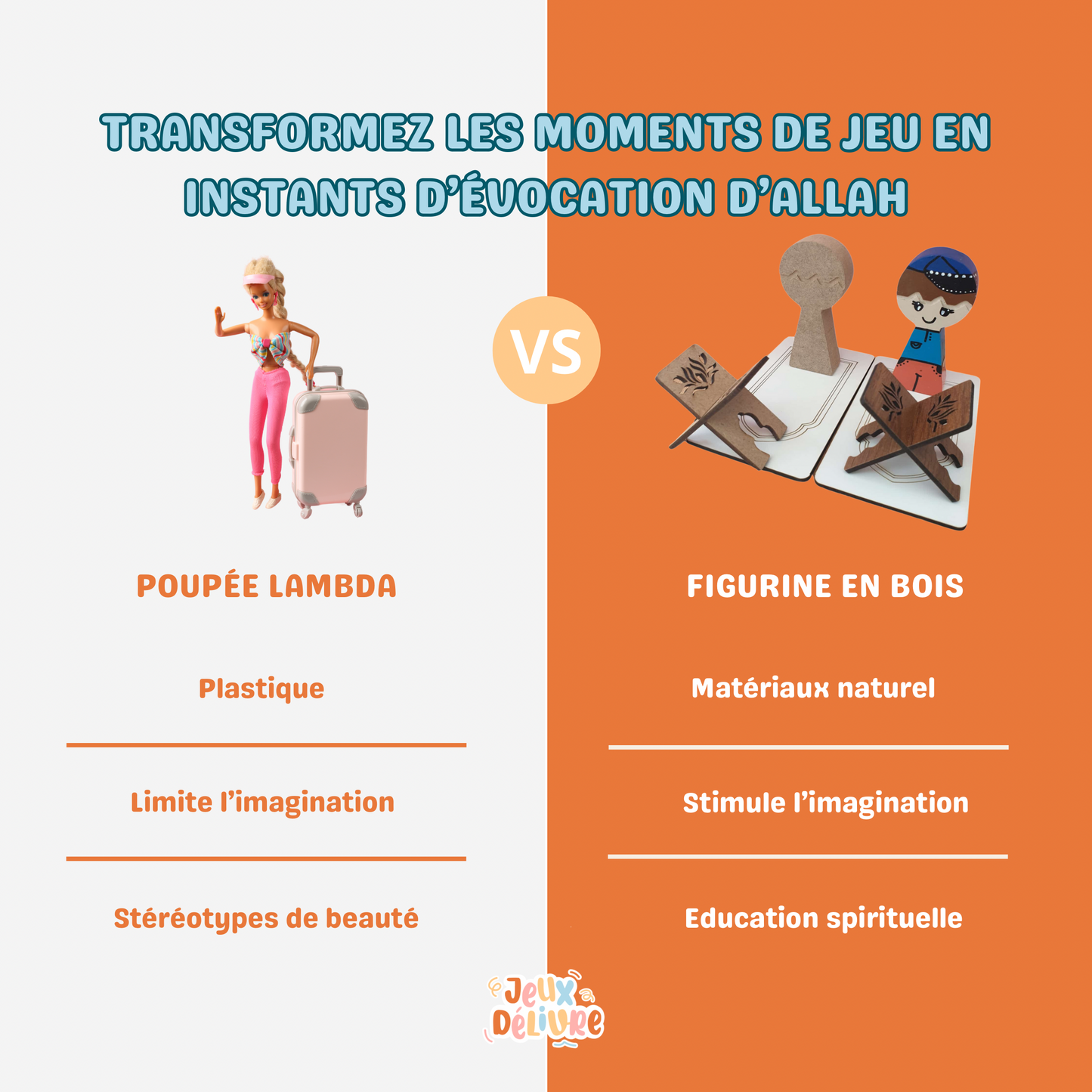 Figurine en Bois à Peindre : Version Garçon ou Fille