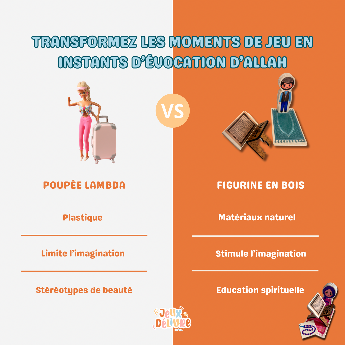 Famille Figurine en Bois