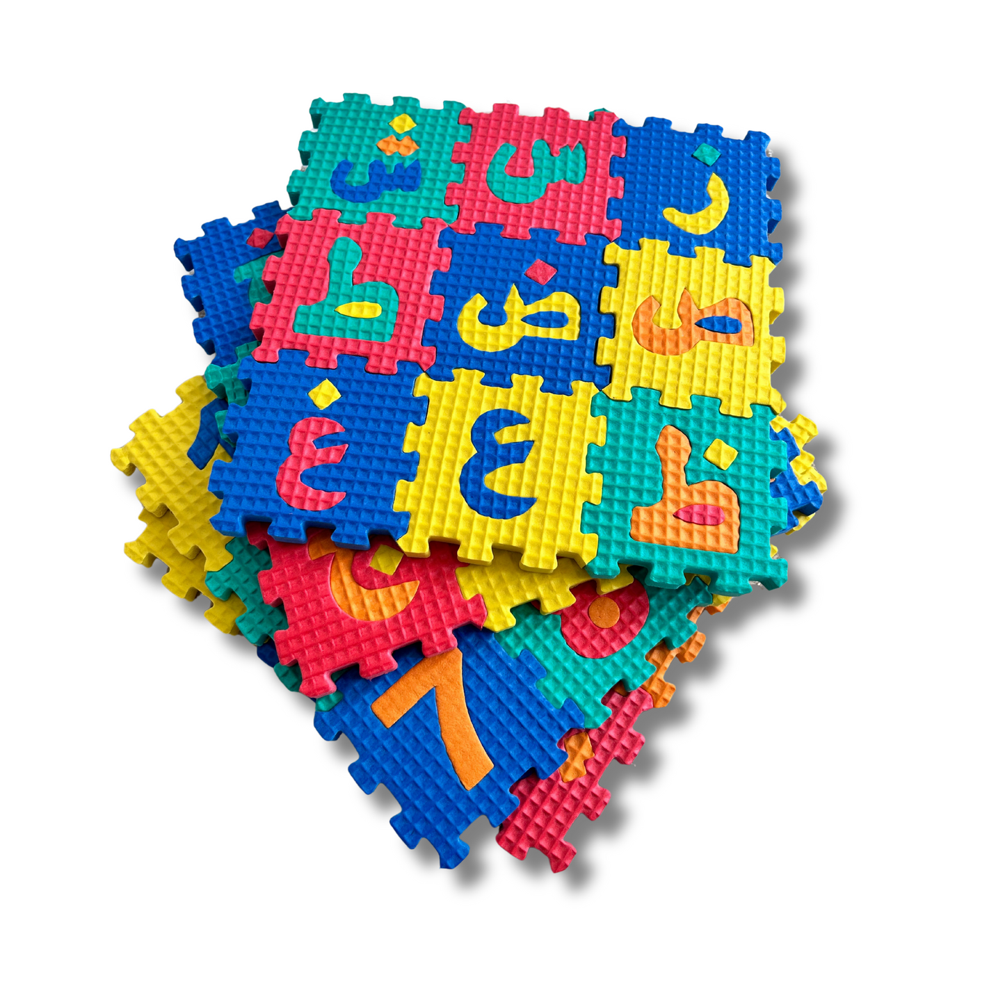 Tapis de Jeu Puzzle en Mousse Alphabet Arabe et Chiffres – 36 Pièces