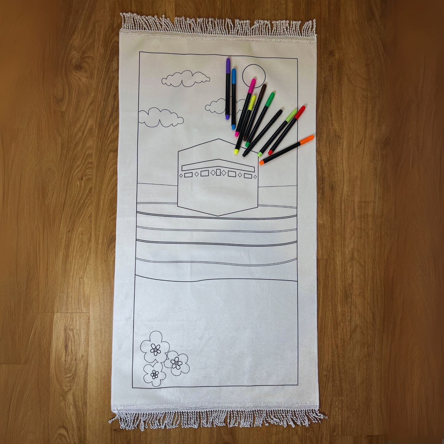 Tapis de Prière à Colorier pour Enfant - Jeu Éducatif Spirituel et Créatif