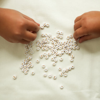 Lot de 100 Perles avec Lettres Arabes – Jeu Éducatif pour Enfants