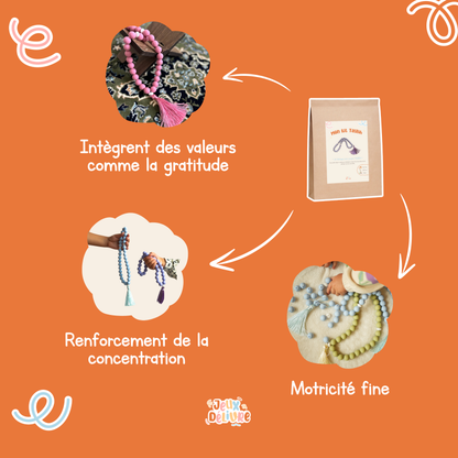 Kit Tasbih à faire soi-même en Silicone Pastel