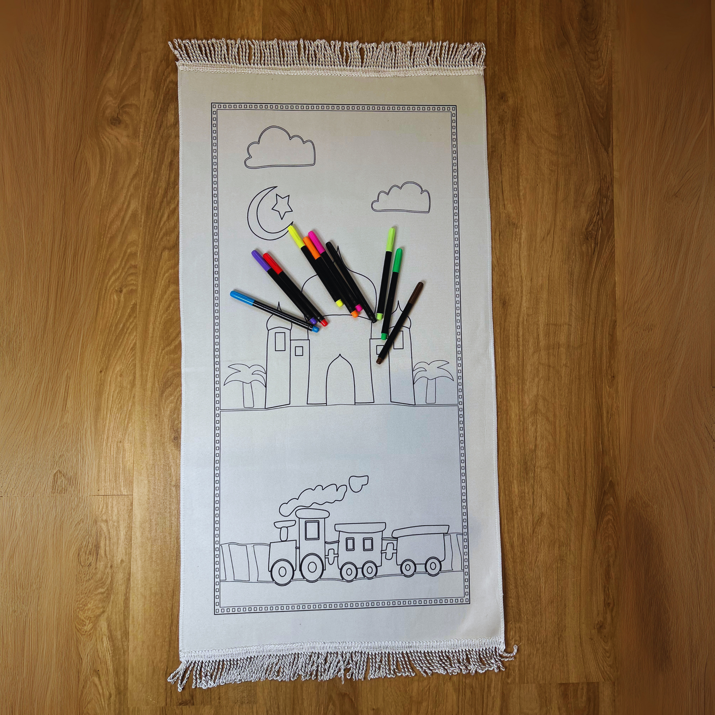 Tapis de Prière à Colorier pour Enfant - Jeu Éducatif Spirituel et Créatif