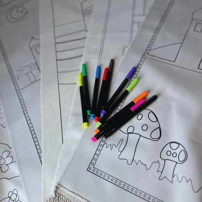 Tapis de Prière à Colorier pour Enfant - Jeu Éducatif Spirituel et Créatif